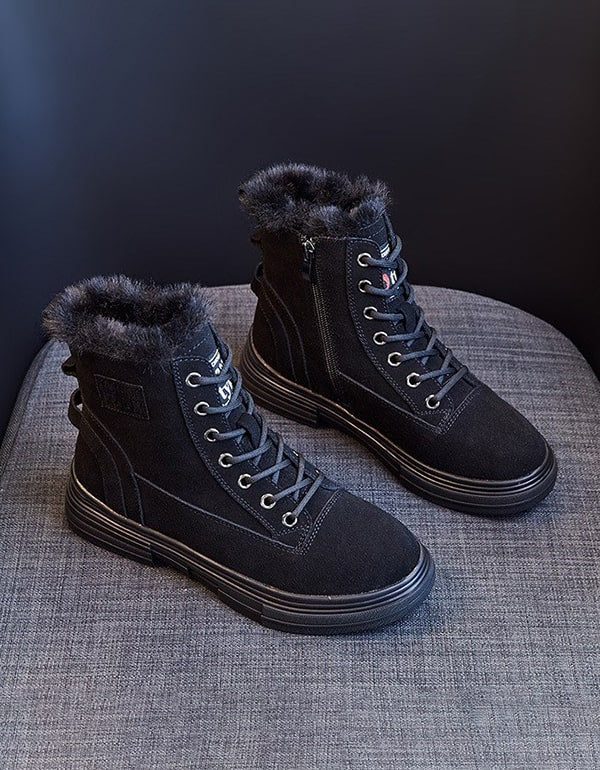 Dikke Flush Liner Winter Suède Snowboots