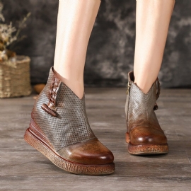 Herfst Winter Casual Lederen Retro Dikke Korte Laarzen | Cadeau Schoenen
