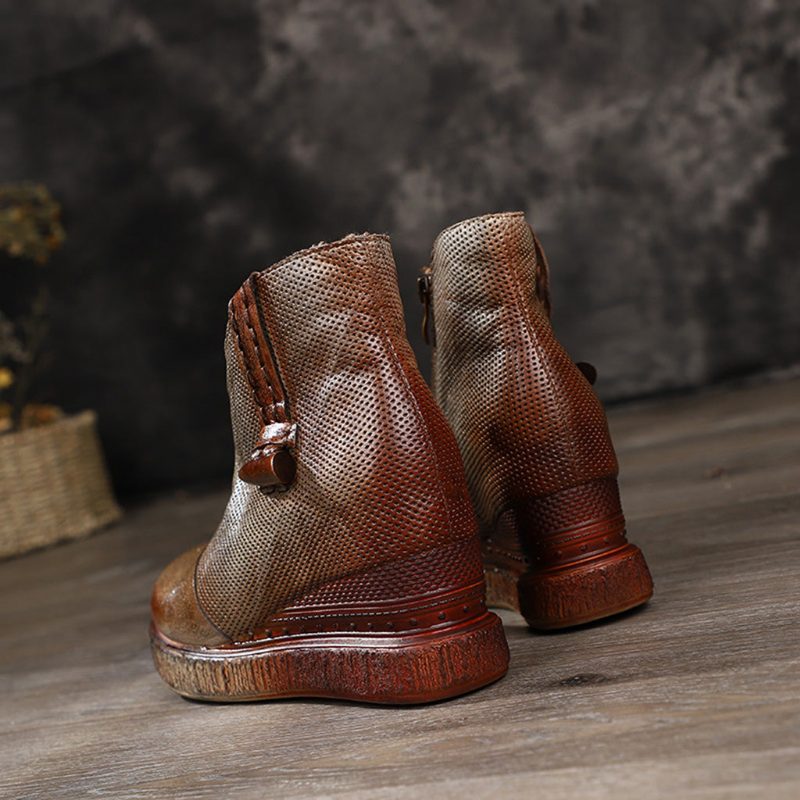 Herfst Winter Casual Lederen Retro Dikke Korte Laarzen | Cadeau Schoenen