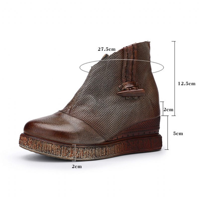Herfst Winter Casual Lederen Retro Dikke Korte Laarzen | Cadeau Schoenen