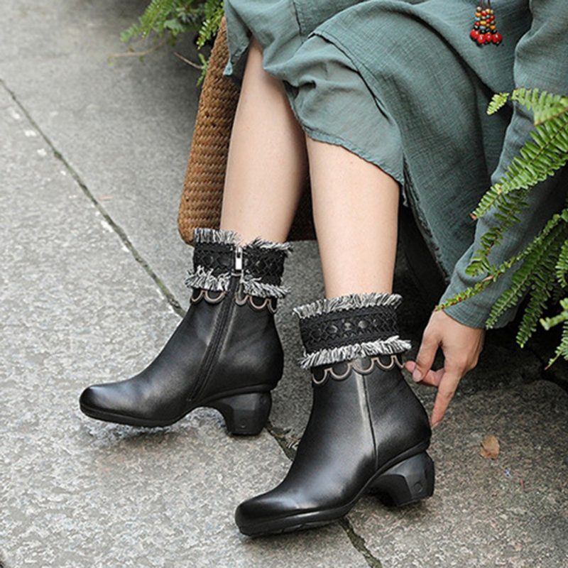 Herfst Winter Casual Leren Retro Laarzen | Cadeau Schoenen