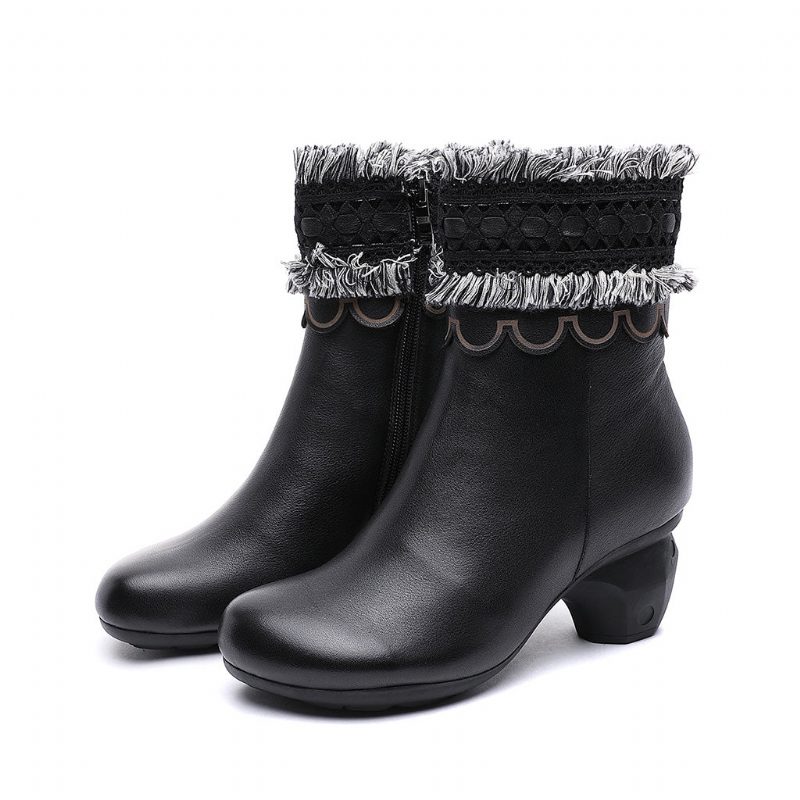 Herfst Winter Casual Leren Retro Laarzen | Cadeau Schoenen