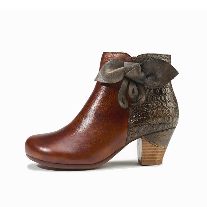 Herfst Winter Mode Lederen Handgemaakte Korte Dames Laarzen | Cadeau Schoenen