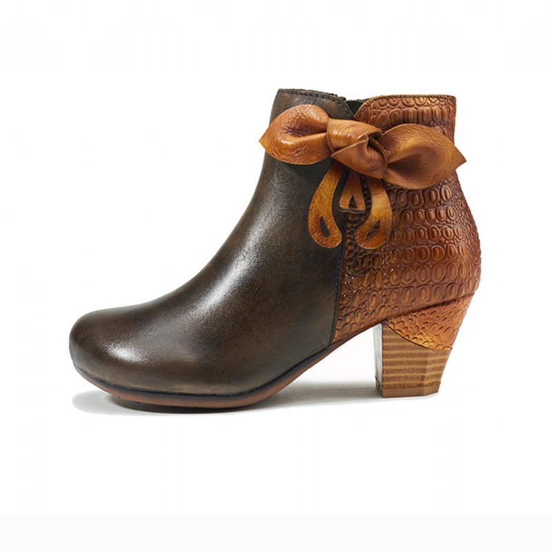 Herfst Winter Mode Lederen Handgemaakte Korte Dames Laarzen | Cadeau Schoenen