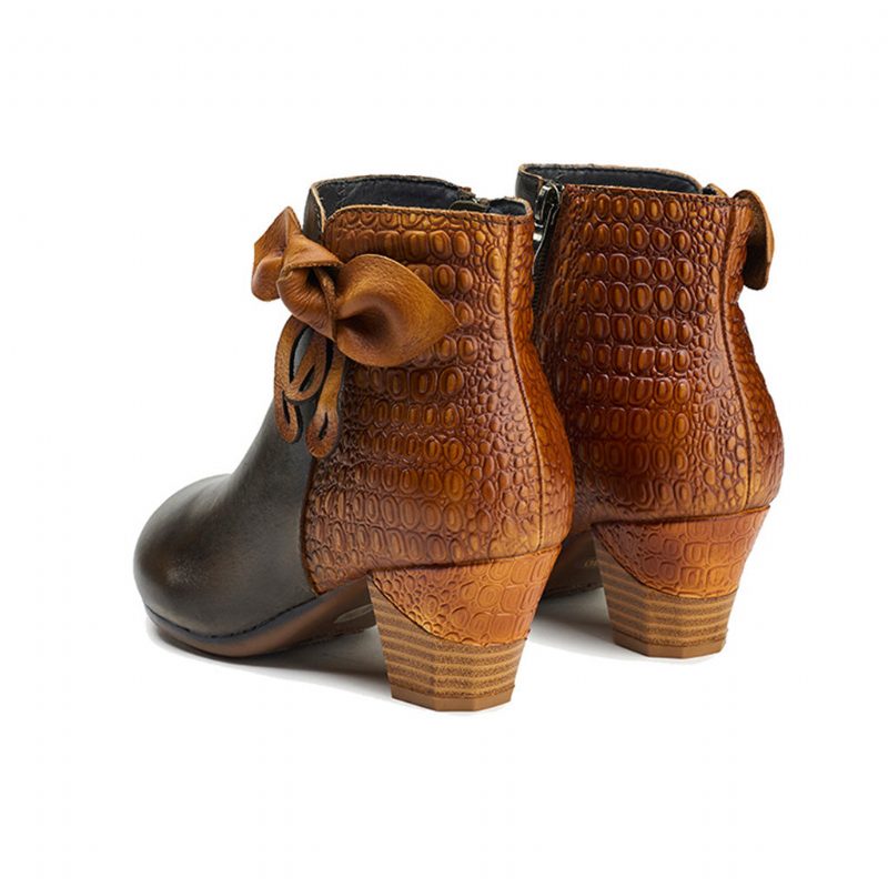 Herfst Winter Mode Lederen Handgemaakte Korte Dames Laarzen | Cadeau Schoenen