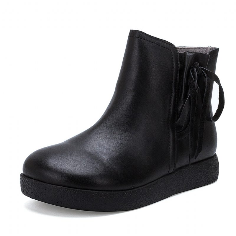 Herfst Winter Retro Casual Leren Korte Laarzen | Cadeau Schoenen