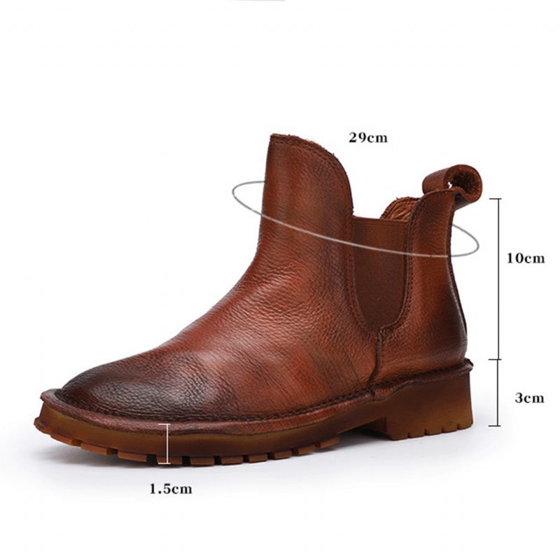 Herfst Winter Soft Bodem Lederen Retro Korte Laarzen | Cadeau Schoenen