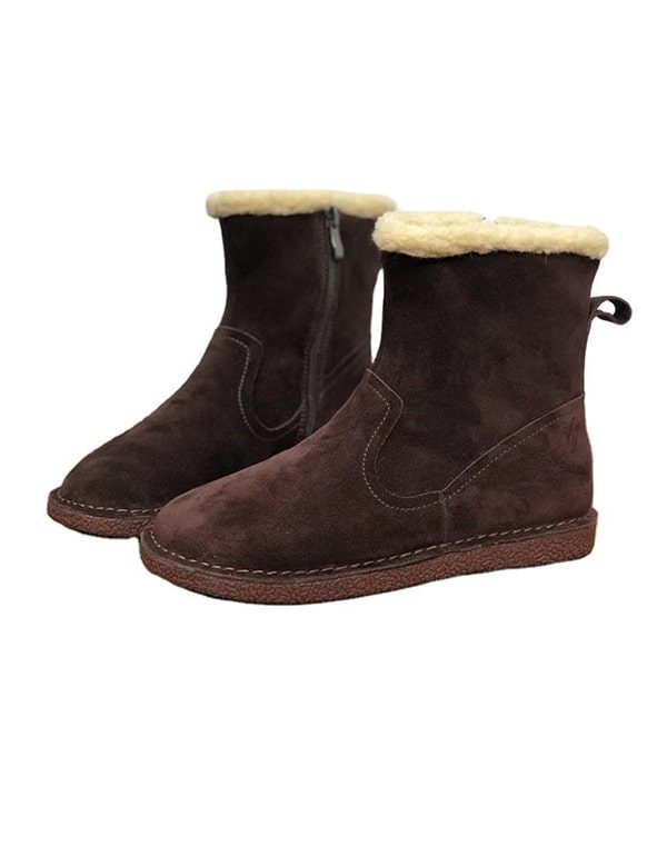 Suède Pluche Winter Dames Katoenen Laarzen