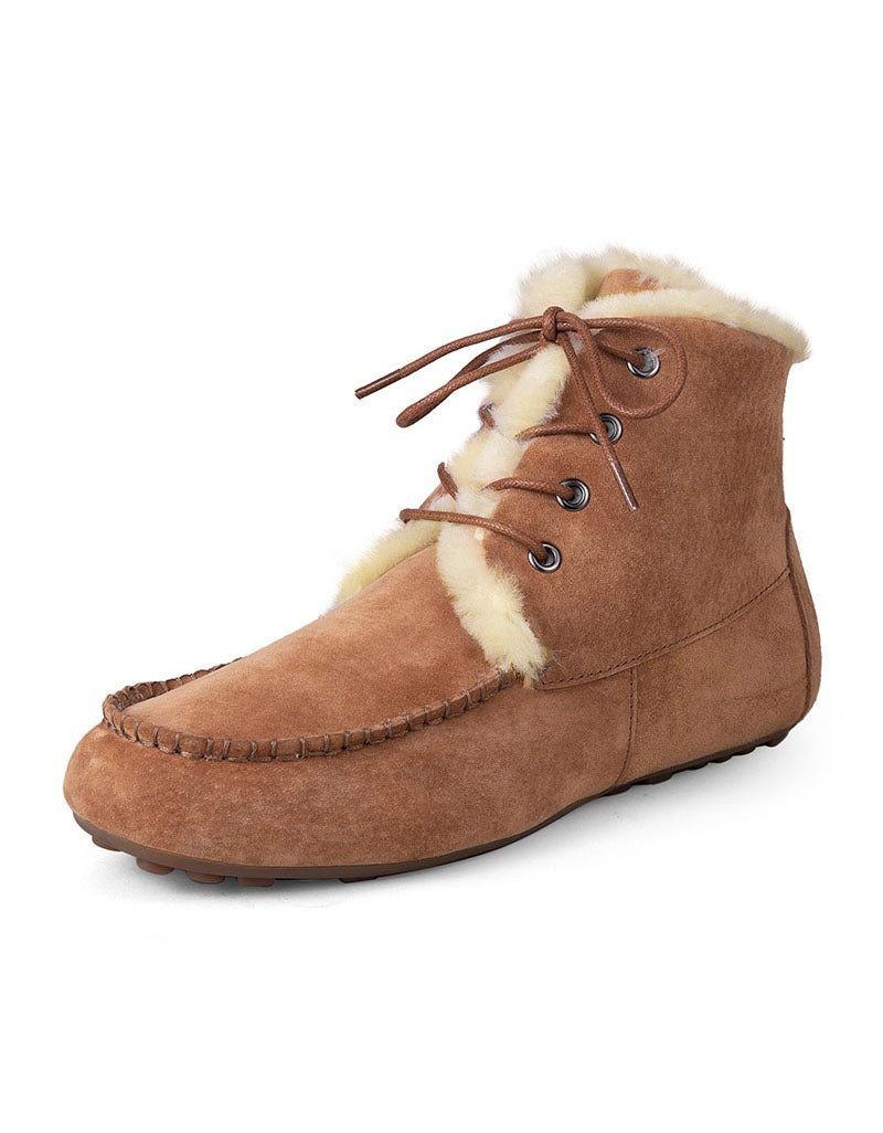 Suède Winterbontlaarzen Met Antislip En Veters