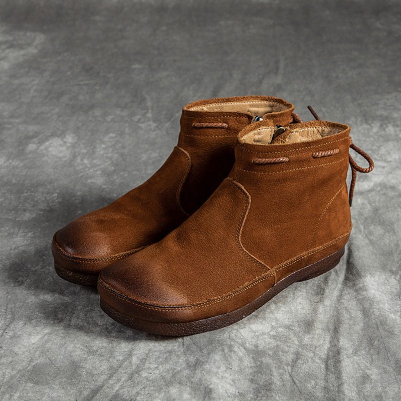Winter Retro Leren Damesschoenen | Cadeau Schoenen