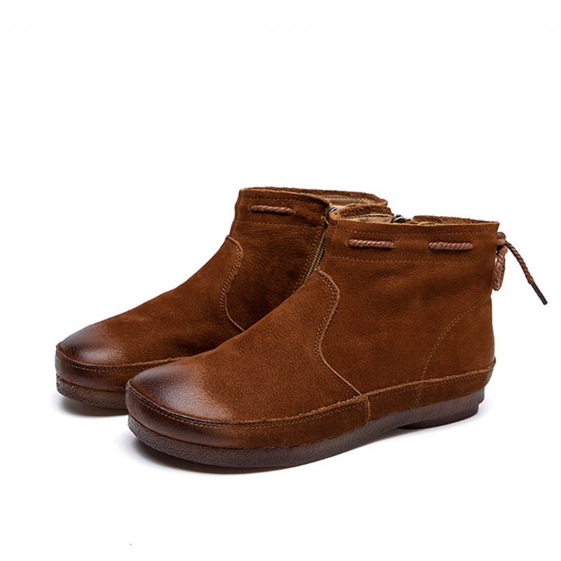 Winter Retro Leren Damesschoenen | Cadeau Schoenen
