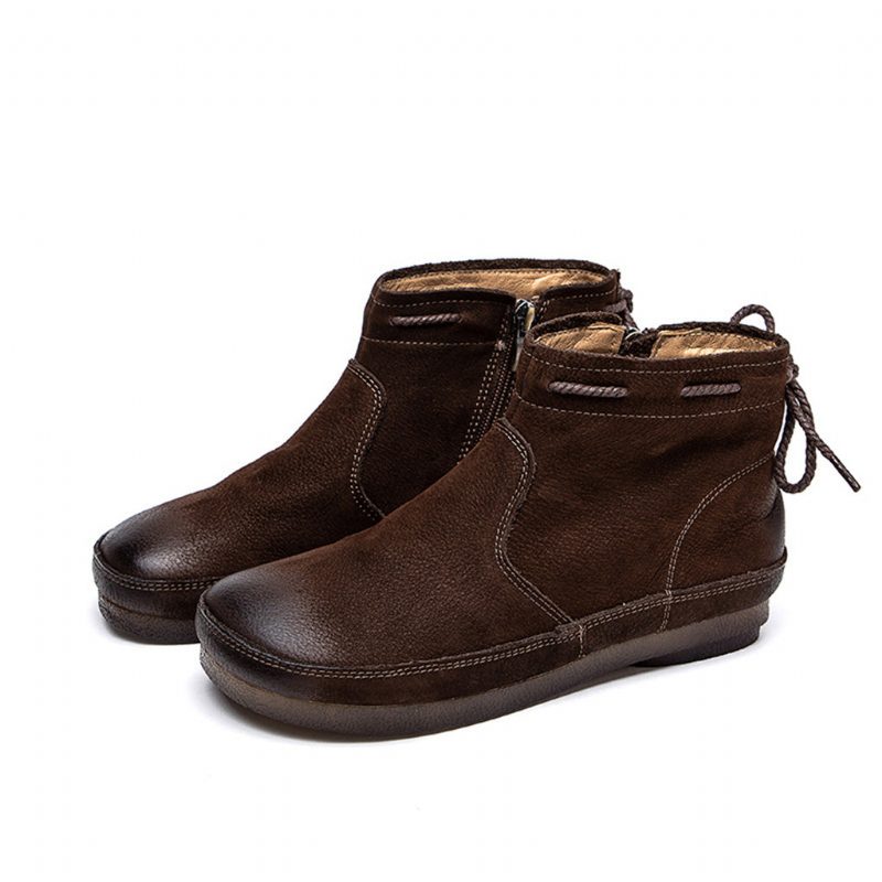 Winter Retro Leren Damesschoenen | Cadeau Schoenen
