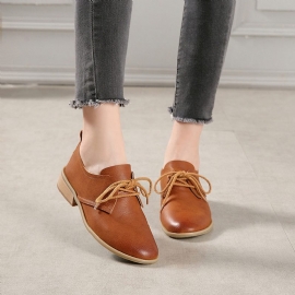 Winter Retro Leren Platte Schoenen | Cadeau Schoenen