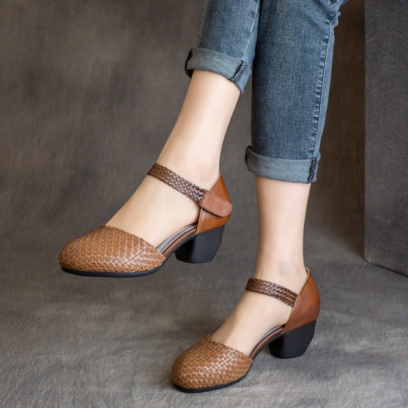 Dames Handgemaakte Zomer Chunky Schoenen