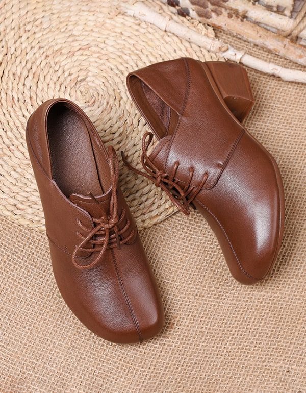 Elegante Retro Chunky Damesschoenen