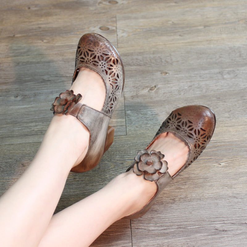 Handgemaakte Chunky Hollow Retro Schoenen