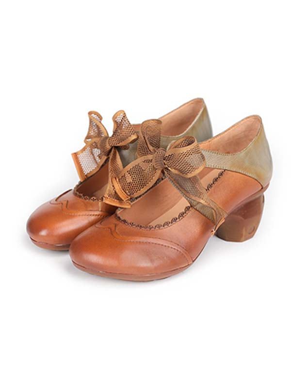 Handgemaakte Vintage Elegante Ballet Chunky Hakken
