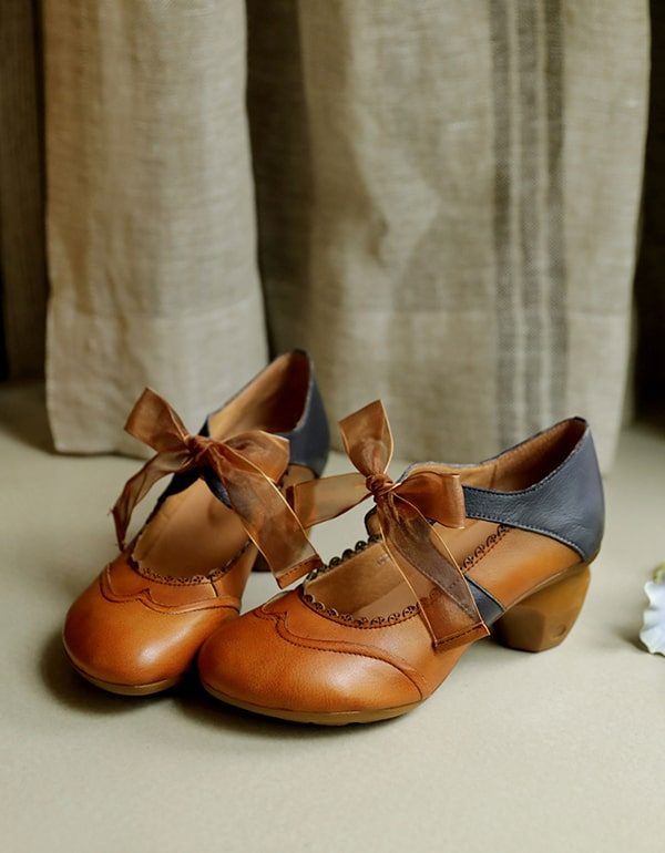 Handgemaakte Vintage Elegante Chunky Hakken
