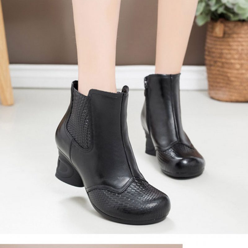 Retro Halfhoge Laarzen Voor Dames | Cadeau Schoenen