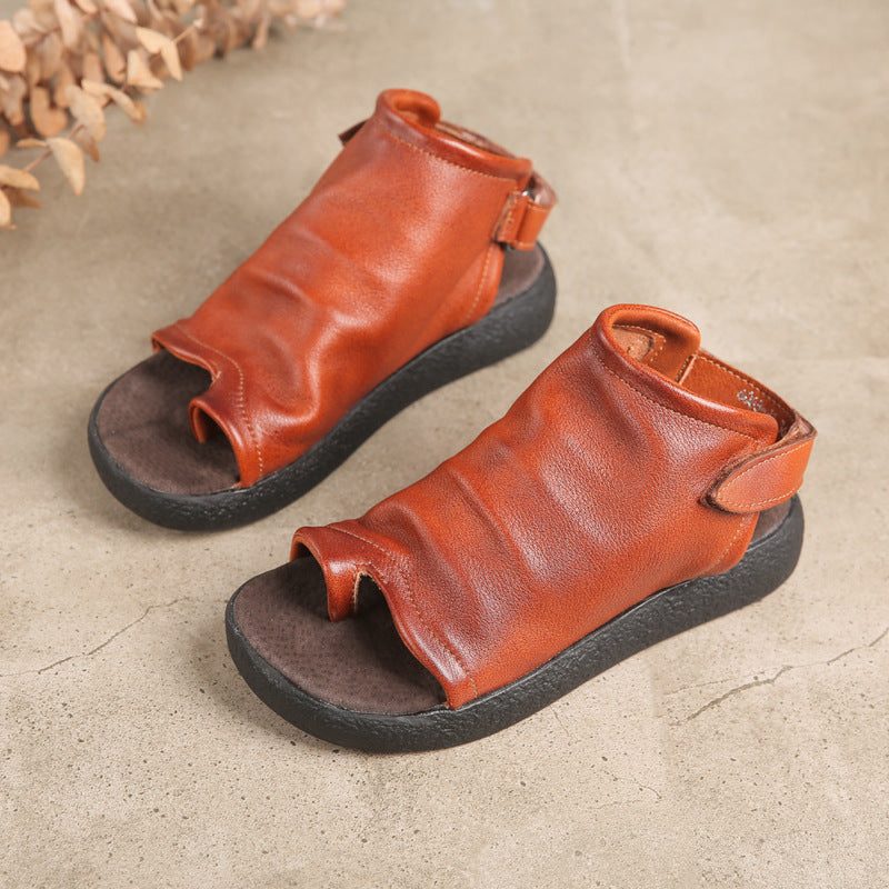 Handgemaakte Retro Sandalen Met Slingback Voor De Zomer