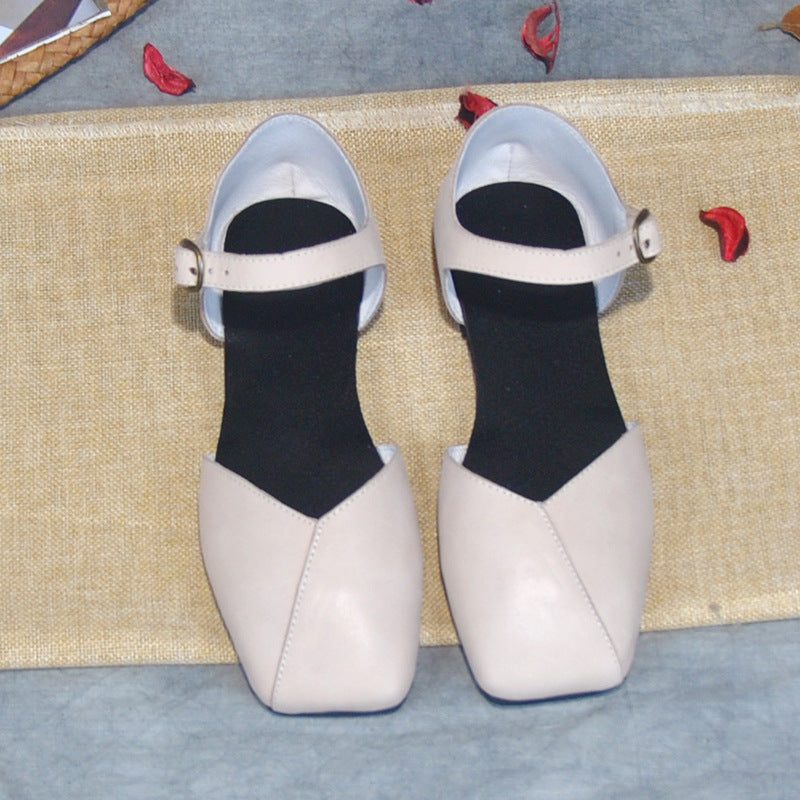 Square Head Retro Dames Zomer Sandalen
