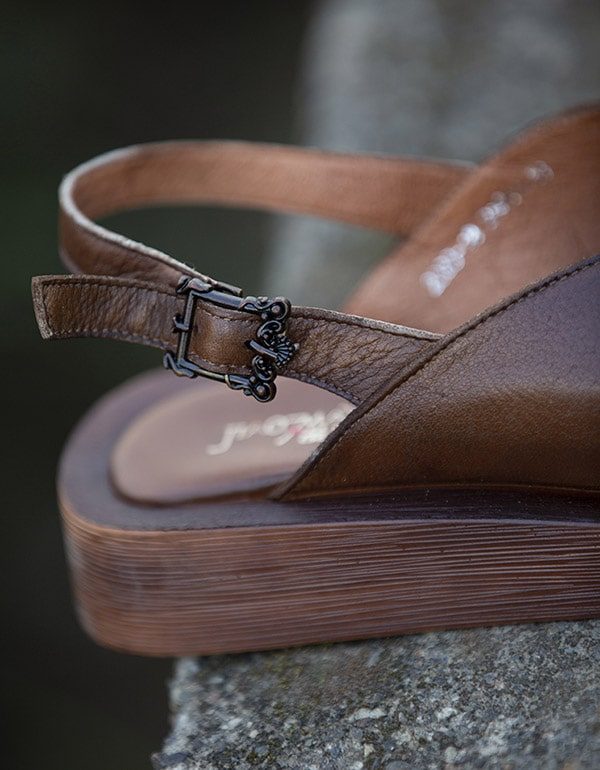 Vintage Handgemaakte Retro Teenslippers Sandalen