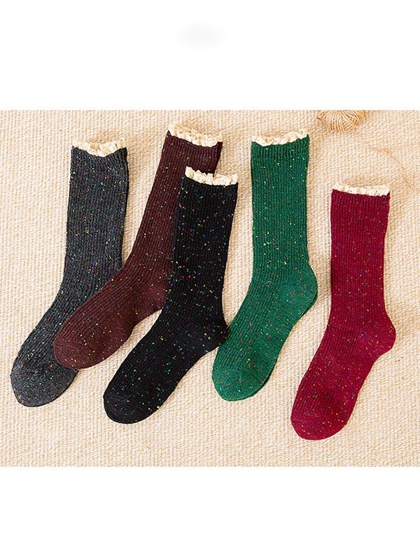 3 Paar Herfst Winter Retro Lange Katoenen Sokken