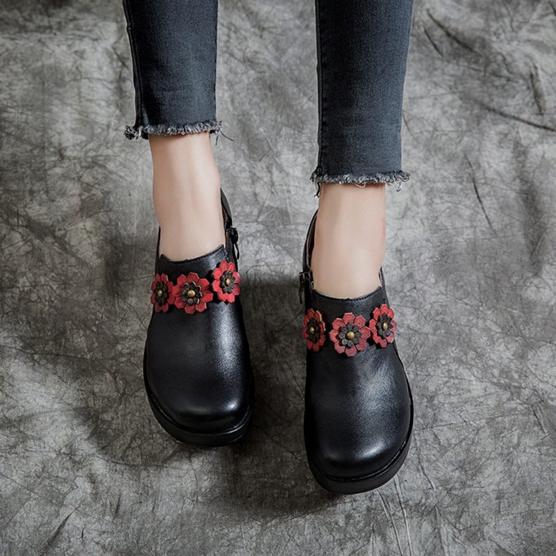 Retro Leren Casual Damesschoenen | Cadeau Schoenen