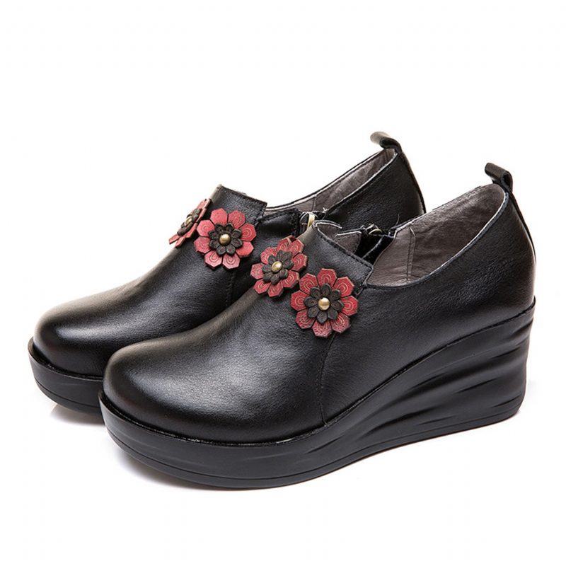 Retro Leren Casual Damesschoenen | Cadeau Schoenen