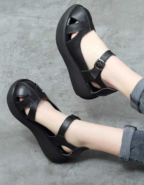 Sandalen Met Sleehak En Bandjes Voor Dames