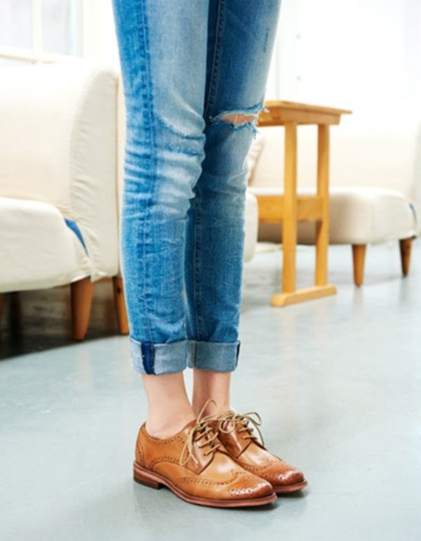 100% Handgemaakte Lederen Britse Oxford Schoenen