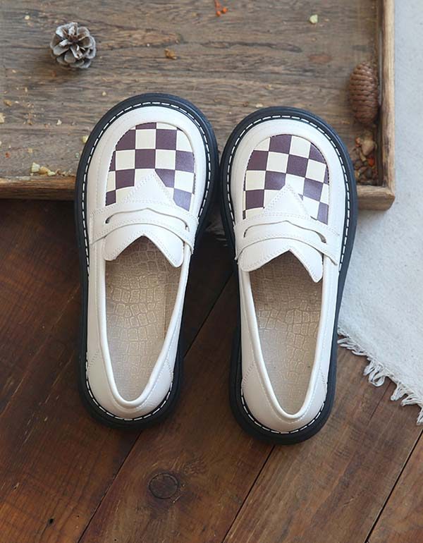 Comfortabele Loafers Met Brede Kop Vooraan