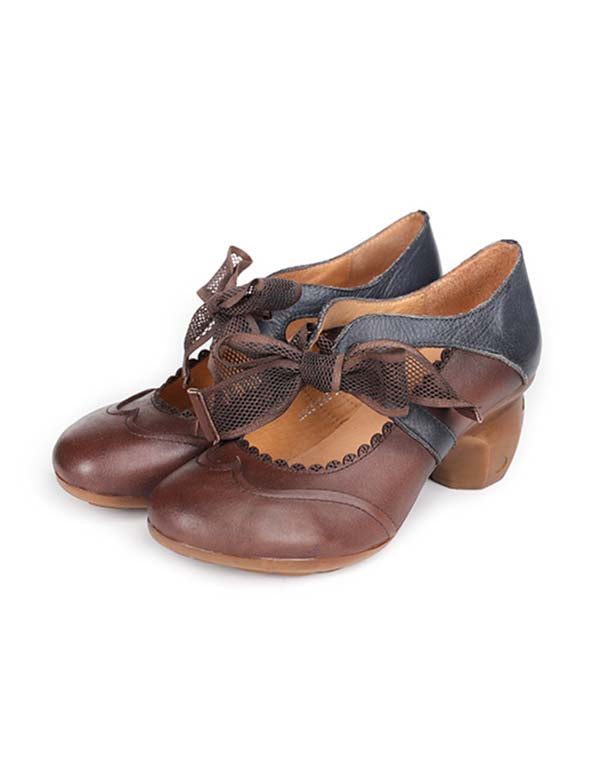 Handgemaakte Vintage Elegante Ballet Chunky Hakken