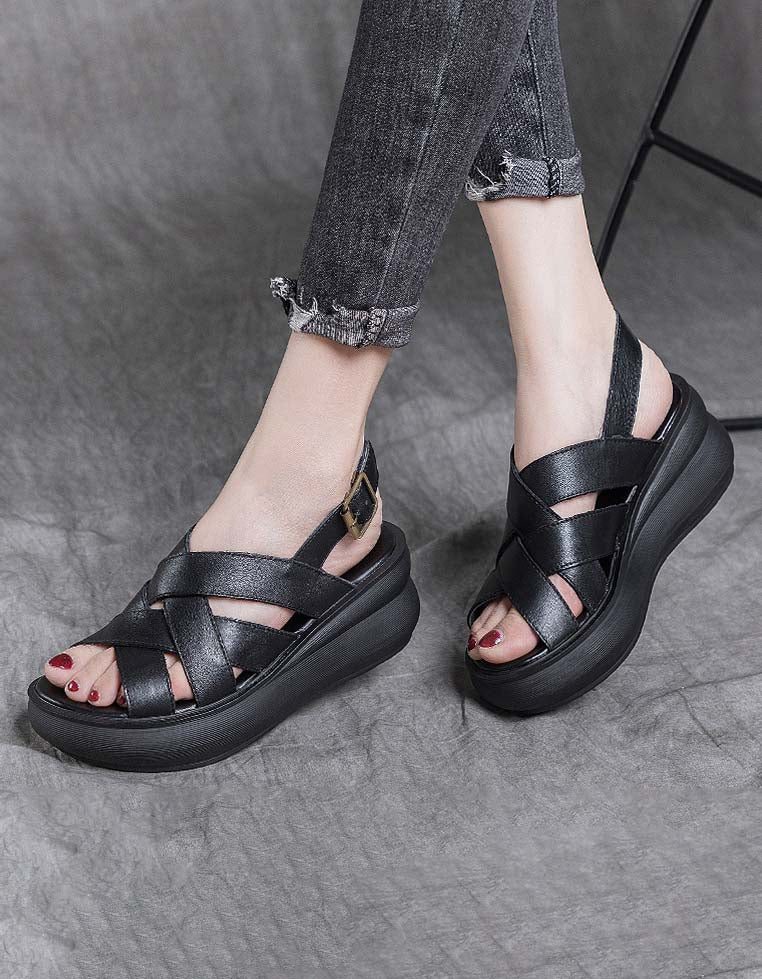Kruisbandjes Zomervakantie Wedge Sandalen