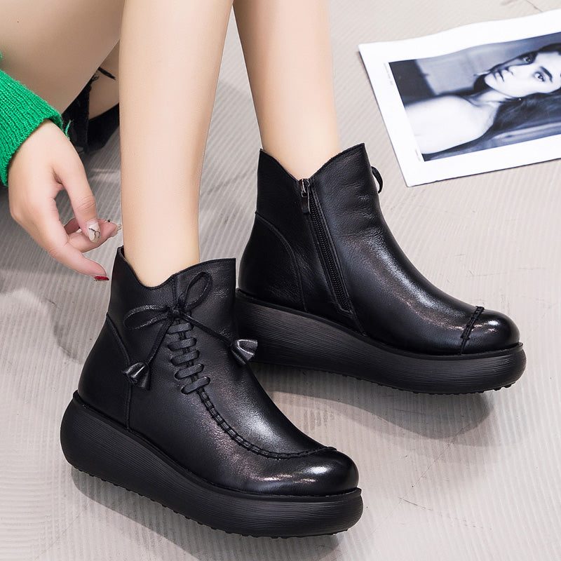 Fluwelen Warme Retro Sleehak Laarzen | Cadeau Schoenen