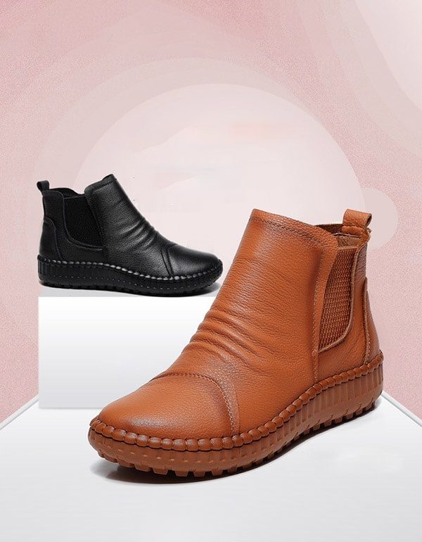 Comfortabele Retro Laarzen Met Zachte Zool Van Katoen