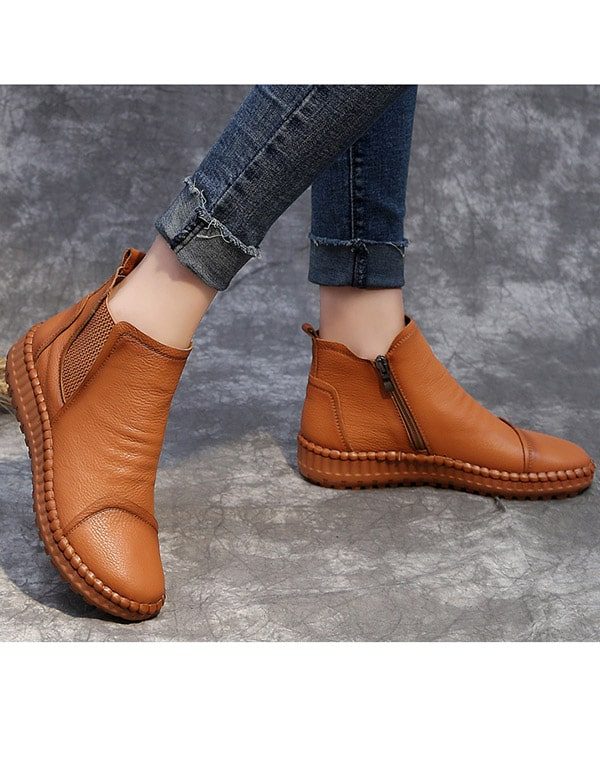 Comfortabele Retro Laarzen Met Zachte Zool Van Katoen