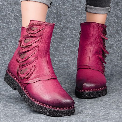 Etnische Retro Fluwelen Laarzen | Cadeau Schoenen