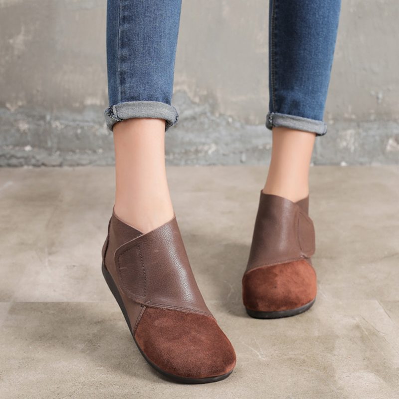 Handgemaakte Retro Casual Leren Korte Laarzen | Cadeau Schoenen