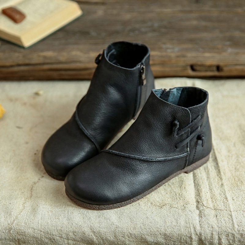 Herfst Handgemaakte Lederen Retro Laarzen | Cadeau Schoenen