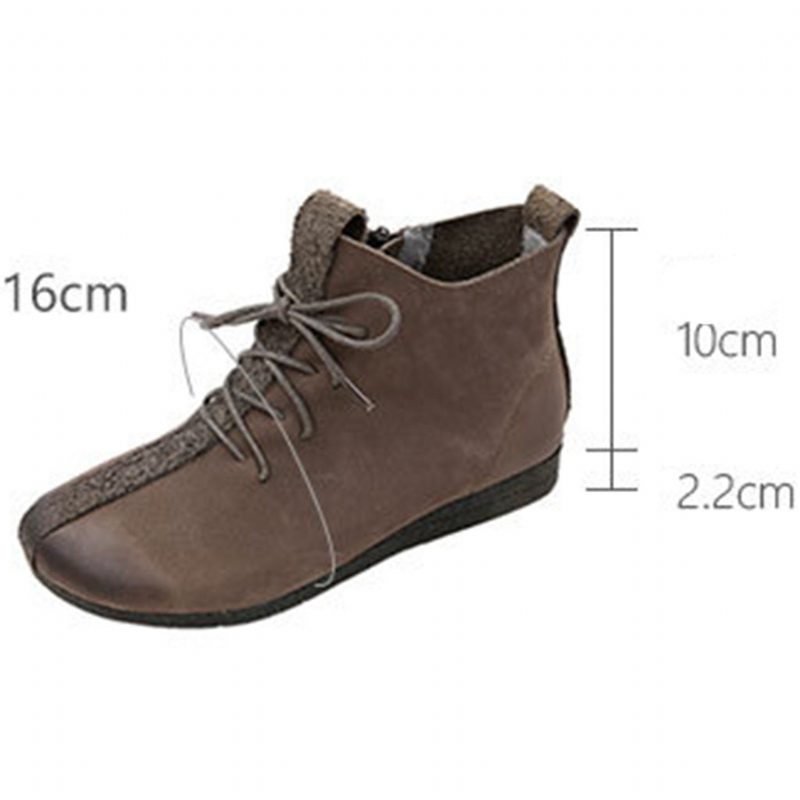 Herfst Retro Handgemaakte Enkellaarsjes Voor Dames | Cadeau Schoenen
