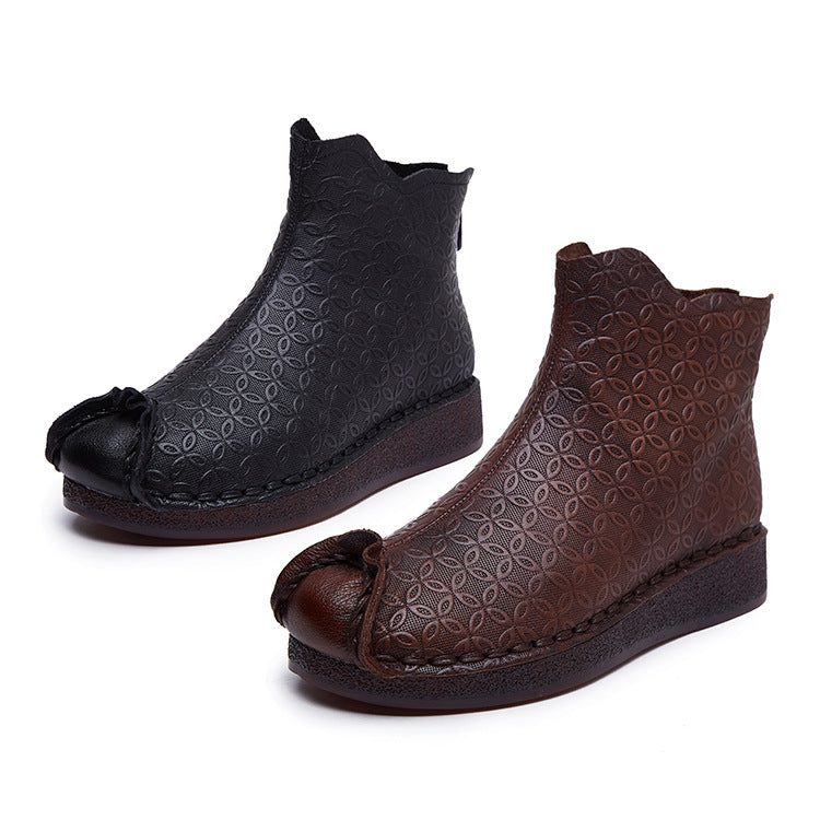 Lente Herfst Handgemaakte Lederen Retro Casual Laarzen|cadeau Schoenen