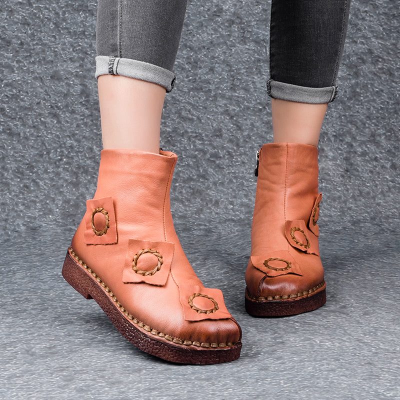 Retro Fluwelen Patchlaarzen | Cadeau Schoenen