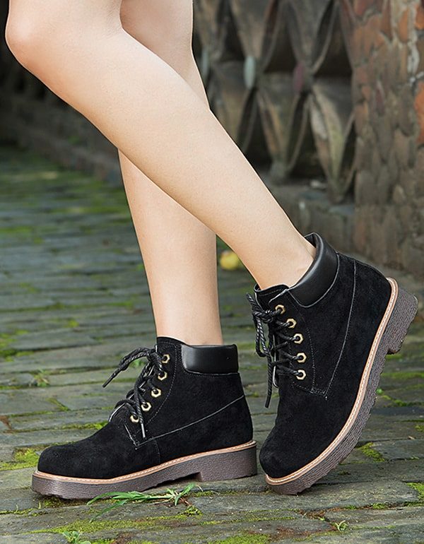 Retro Leren Timberland-laarzen Voor Dames