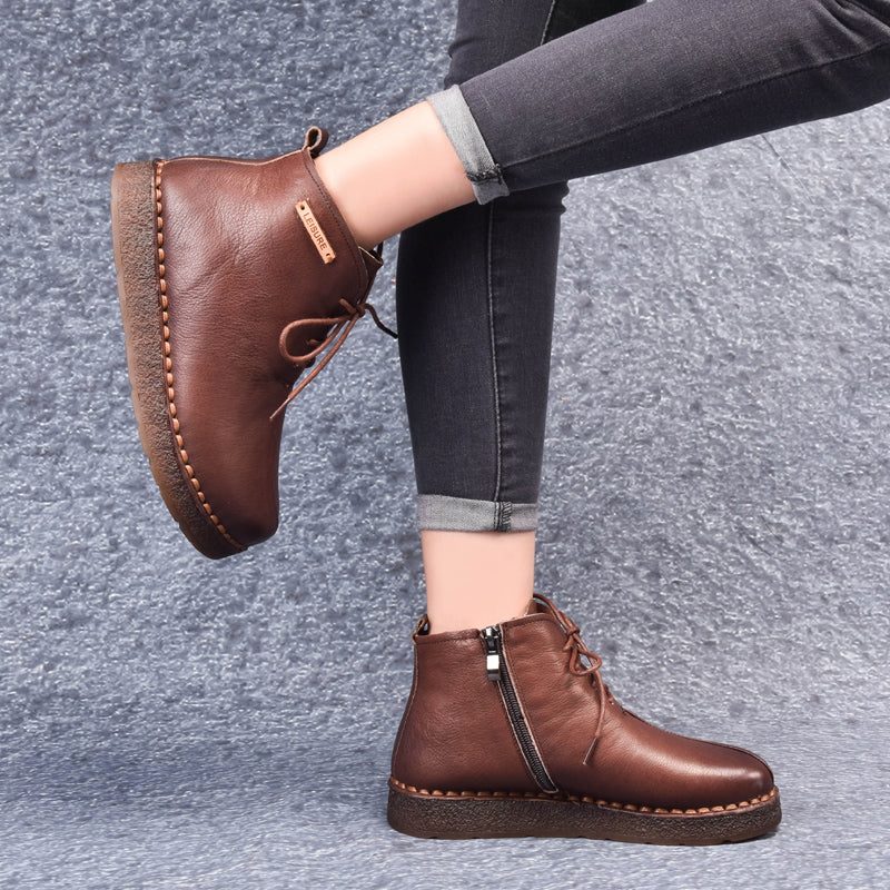 Retro Nieuwe Handgemaakte Leren Laarzen | Cadeau Schoenen