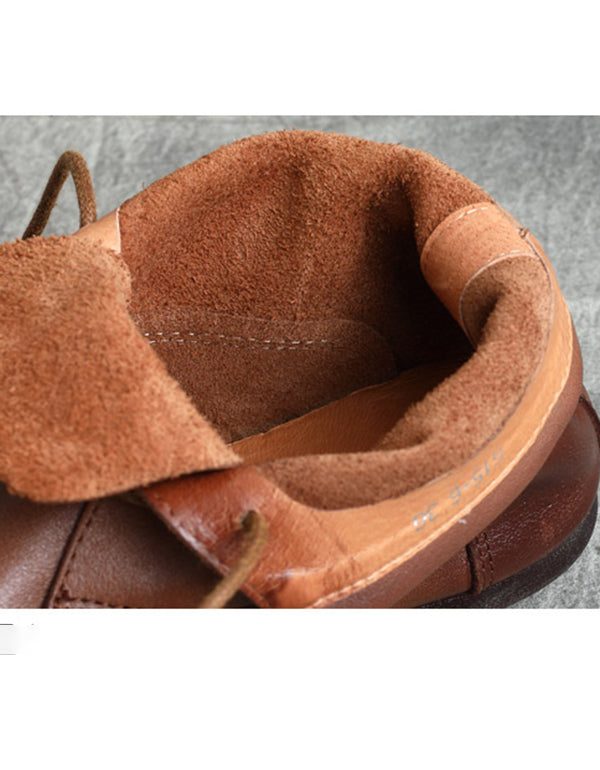 Vintage Handgemaakte Enkellaarsjes Met Veters