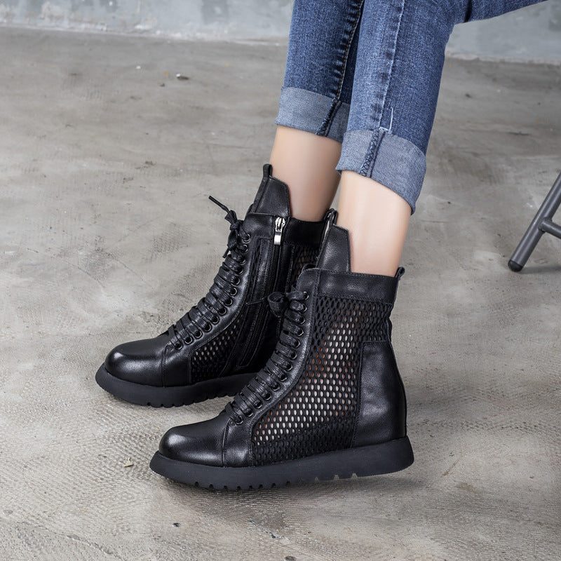 Wedge Hollow Boots Zwart