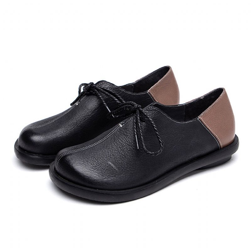 Casual Comfortabele Leren Platte Schoenen | Cadeau Schoenen