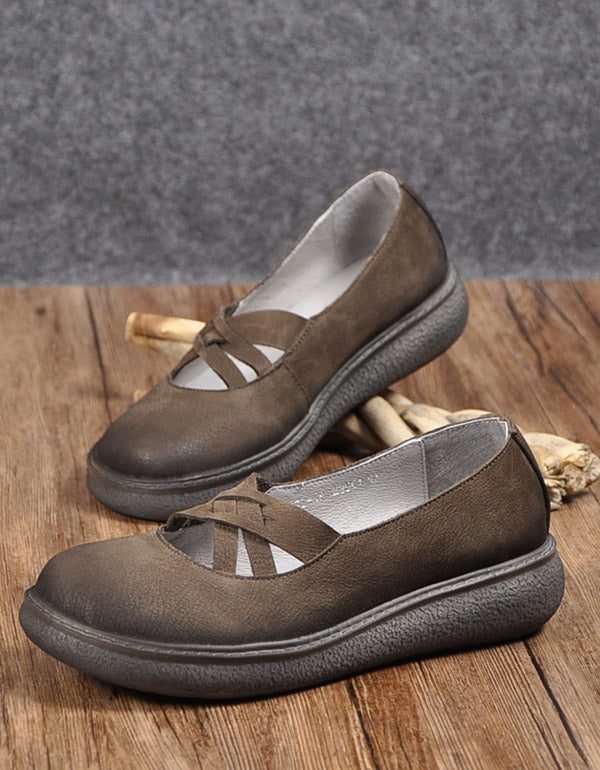Comfortabele Loafers Met Gekruiste Bandjes