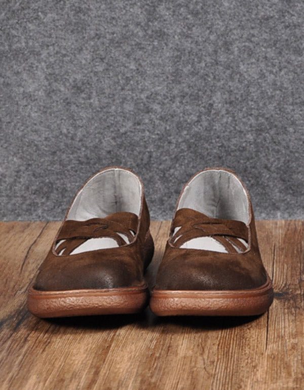 Comfortabele Loafers Met Gekruiste Bandjes
